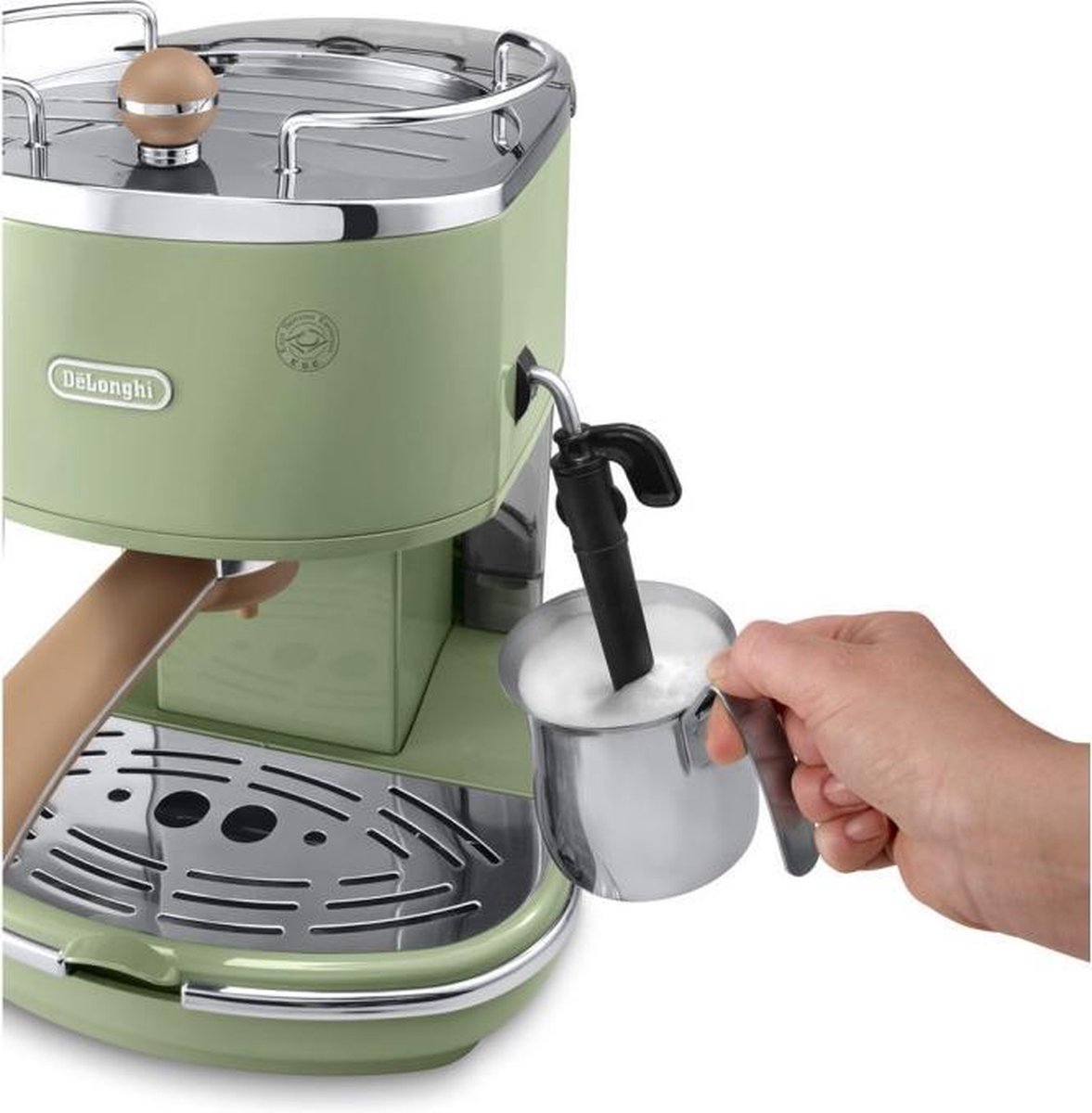 De'Longhi Icona Vintage ECOV 311.GR Handmatige Espressomachine - Limegroen thumbnail 6
