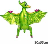folieballon vliegende draak , dino dinosaurus 80x55cm kindercrea