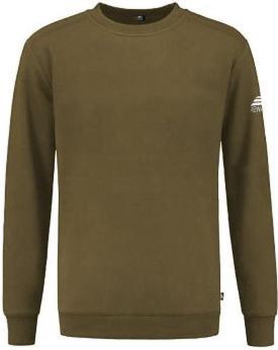 REWAGE Sweater Premium Heavy Kwaliteit - Olijfgroen  - S