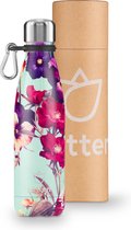 Vatten® Premium RVS Thermosfles - Bloom - 500ml - Gratis Carrier - Isoleerfles