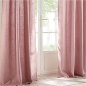 Atmosphera Clem gordijnen oud roze 140 x 260 cm - Kant en klaar met ringen - Gordijn raambekleding – Linnen