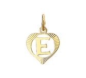 Robimex Collection Hanger Letter E in Hartje - Goud