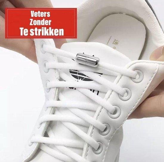 veters - (rood) - niet strikken - elastische veters - no tie - schoenveters - sportveters - rond - schoenveters - kinderveters