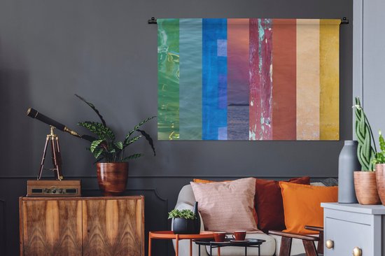Tapisserie Regenbogen - Arc-en-ciel en photos Tapisserie en coton 120x80 cm - Tapisserie avec photo