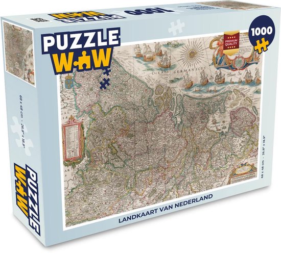 Gezag Behandeling bericht Puzzel Landkaart van Nederland - Legpuzzel - Puzzel 1000 stukjes  volwassenen | bol.com