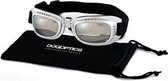 Dogoptics Hondenzonnebril Biker - Silver Frame & Mirror Lens - Maat L