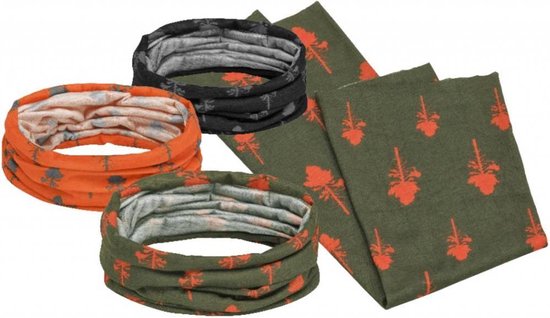 Hoofdsjaal 3-pack - Oranje/Groen/Zwart