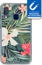 My Style Magneta TPU Backcover Hoesje - Geschikt voor Samsung Galaxy A20e - Black Jungle