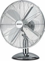 Sogo 12060 - Retro tafelventilator  - Chroom - Ø 30 cm