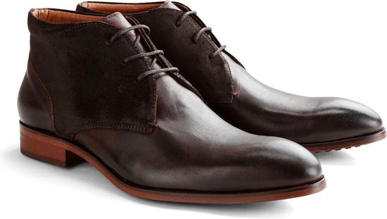 DenBroeck Thames St. Suède/Leather - Nette halfhoge veterschoen - Bruin |  bol.com