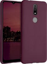 kwmobile telefoonhoesje voor Nokia 2.4 - Hoesje voor smartphone - Back cover in bordeaux-violet