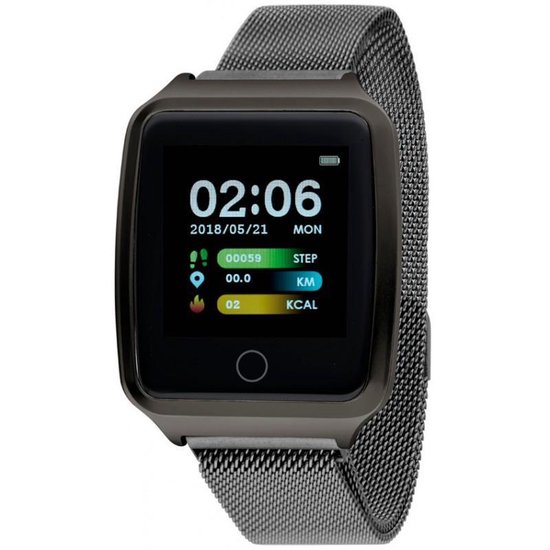 Nowley 21-2028-0-2 smartwatch 37×45 mm zwart incl. zwart stalen band