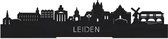 Standing Skyline Leiden Zwart hout - 40 cm - Woon decoratie om neer te zetten en om op te hangen - Meer steden beschikbaar - Cadeau voor hem - Cadeau voor haar - Jubileum - Verjaardag - Housewarming - Aandenken aan stad - WoodWideCities