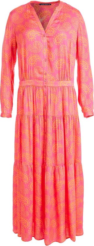 Afkorting Gestreept vijand River Woods Maxi-jurk met A-lijn in roze | bol.com