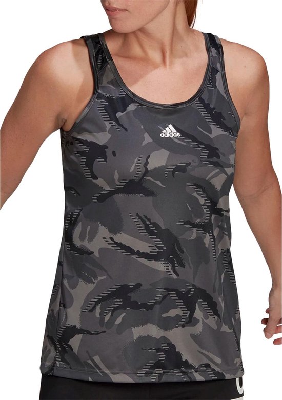 adidas adidas Designed 2 Move Sporttop - Maat M - Vrouwen - donkergrijs -  grijs - zwart | bol.com