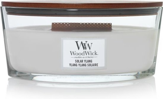 WoodWick Heartwick Flame Ellipse Geurkaars - Solar Ylang - 50 branduren