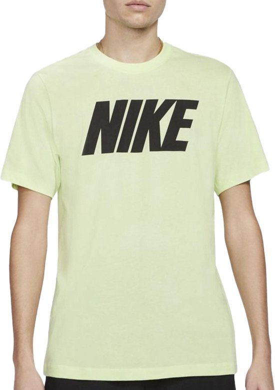 Nike T-shirt Nike Sportswear Icon Block - Homme - Jaune - Noir | bol.com