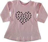Jurk groen/zwart met zebraprint maat 152/158