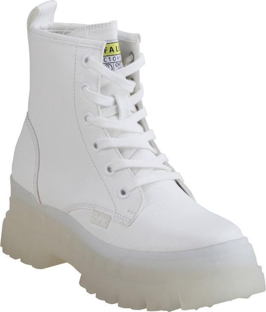 Bottes à lacets Buffalo Aspha RLD blanches - Taille 36