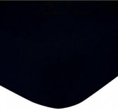 Premium hoeslaken-jersey-100% katoen -stretch-1Persoons -80x200+30cm-Hoekhoogte - Zwart