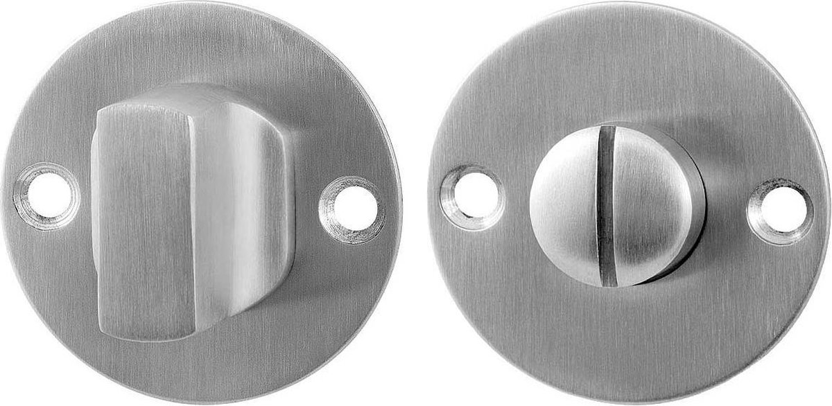 Toiletgarnituur - RVS geborsteld - RVS - GPF - Binnendeur - GPF0910.06 50x2mm stift 8mm RVS geborsteld grote knop