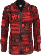 Dames Vest van Katoen zonder voering en vaste capuchon - SHAKALOHA - W Madzz Red L