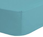 Literie Premium Home - drap housse - jersey - 100% coton - stretch - 1 personne - 80x200 + 30cm Turquoise