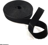 Velcro - Rol van 5 meter - Zwart