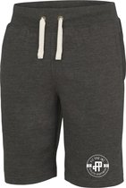 FitProWear Sweatshort Badge Heren - Donkergrijs - maat XXL/2XL - Sportbroek - Korte broek - Trainingsbroek - Korte sportbroek - Korte joggingbroek - Sweatshort - Korte trainingsbro