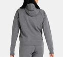 Achterkant van een grijze Nike hoodie voor dames met capuchon en lange mouwen.