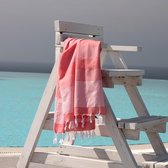 Fashion4wellness Hamamdoek Deniz Living Coral /  FOUTA - STRANDLAKEN - SAUNADOEK - 180 X 100 CM KATOEN