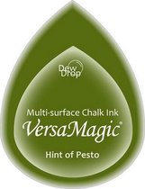 GD58 Versamagic dewdrop inktkussen - krijt pastel hint of pesto - donker warm groen stempelkussen - drop