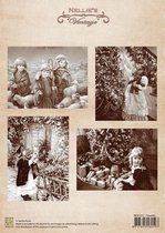 A4 sheet Christmas vintage presents