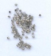 Knijp Kralen - 100 Stuks - Tube - Zilver - 1,5 x 1,5mm