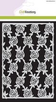 CraftEmotions Mask stencil High Tea Rose - Rozen hek A5