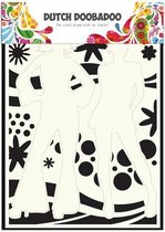 Dutch Doobadoo Dutch Mask Art stencil flower power 2   A4 470.715.802
