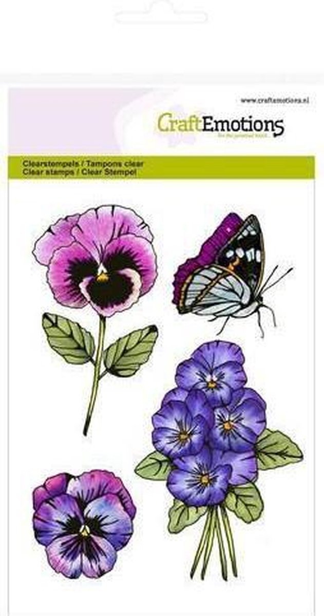 CraftEmotions stempel A6 - violen 2 Sweet Violets