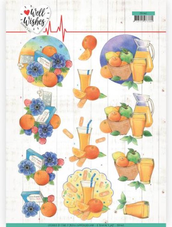Pills and Vitamins Well Wishes 3D Cutting Sheet by Jeanine's Art 10 stuks