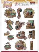 Suitcase - Good Old Days 3D Push Out Sheet by Yvonne Creations