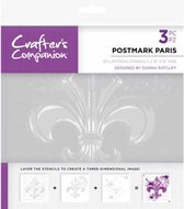 Crafter's Companion - 3D Layering Stencil Postmark Paris