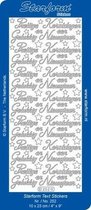 Starform Stickers Text NL Christmas: Pr. Kerstdagen/ Gelu (10 PC) - Silver - 0252.002 - 10X23CM