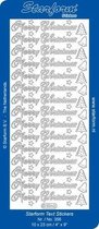 Starform Stickers Text EN Christmas: Merry Christmas 2 (10 PC) - Silver - 0356.002 - 10X23CM