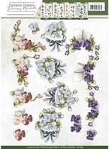3D Knipvel - Precious Marieke - Fantastic Flowers - Viooltjes