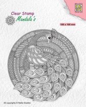 CSMAN004 Nellie Snellen Clear Stamp - stempel Mandala Pauw - Peacock