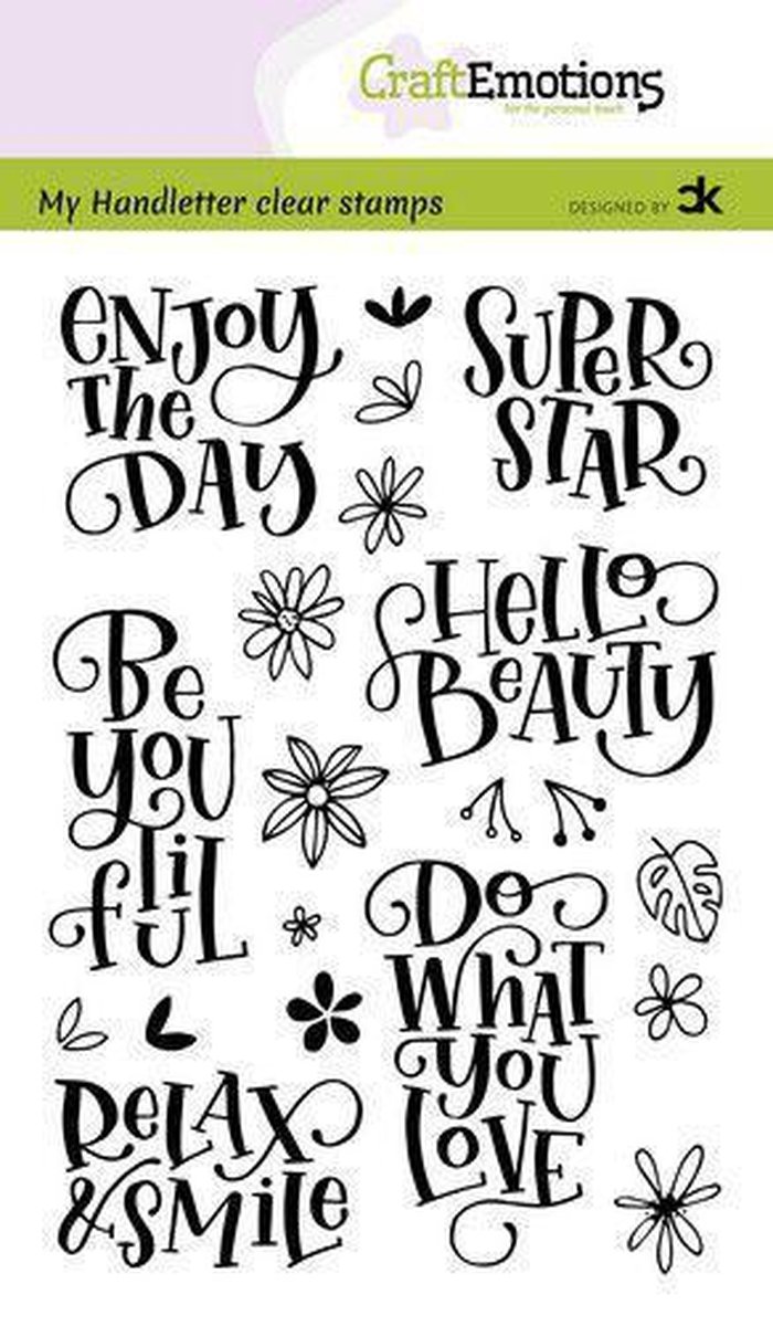 Clearstamps A6 handlettering - Enjoy the day, Carla Kamphuis
