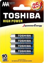 Toshiba LR03GCP BP-4 High Power Wegwerpbatterij AAA Alkaline 48 stuks (verpakking 12 x 4 stuks)