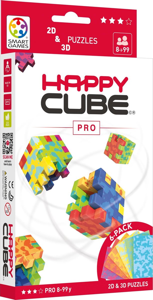 SmartGames - Happy Cube Pro - 6 puzzels - 3D - SmartGames