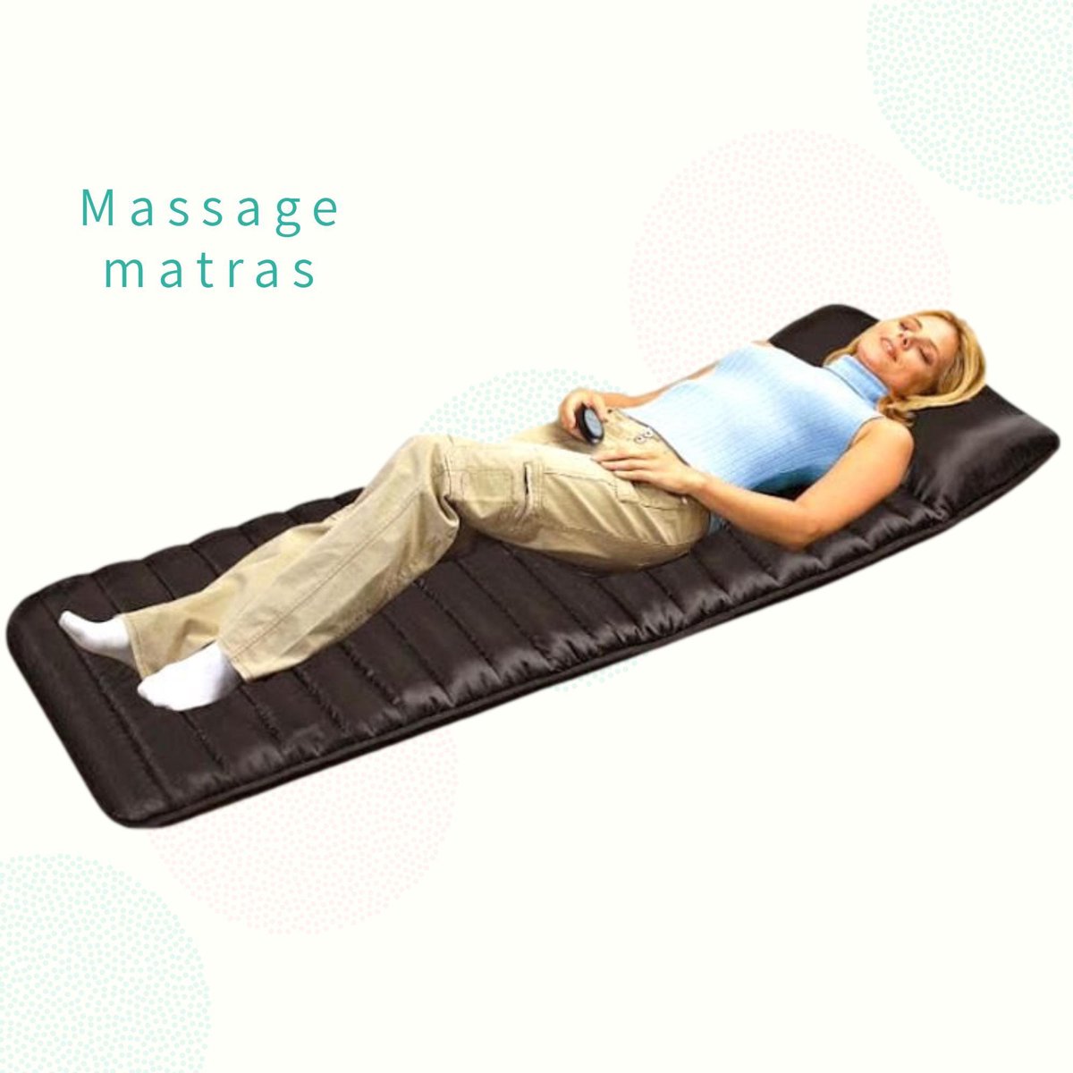 fout Omhoog gaan hypothese Massage Matras Elektrisch - Warmte Massagekussen - Massagemat Rug Kussen -  Shiatsu Bed | bol.com