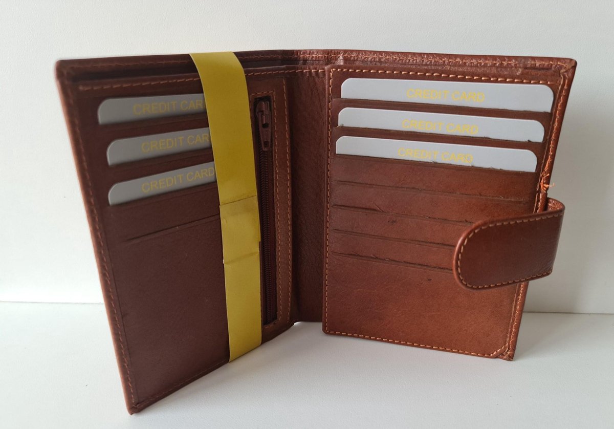 Flexloop Leren Portemonnee - Creditcardhouder - Documenten - Cognac
