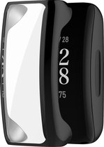 Bumper voor Fitbit Inspire 2 – Siliconen Case – Screenprotector Hoesje – Zwart